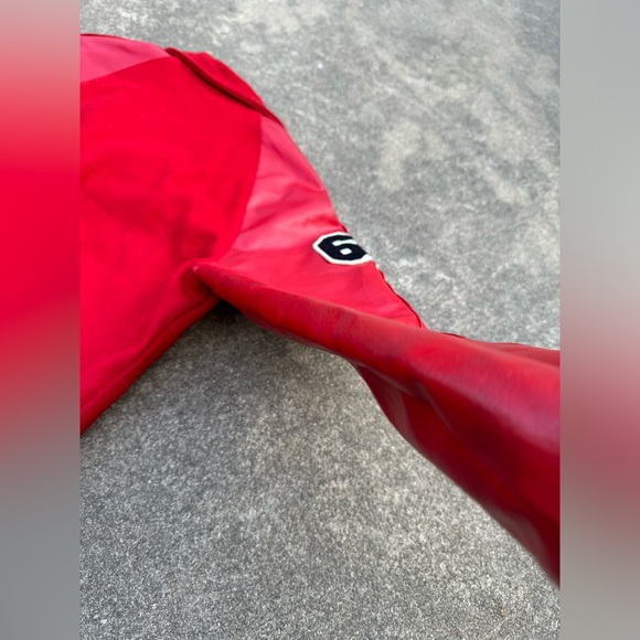 Howe Wool Leather Varsity Jacket Vtg‎ 70’s Sz 38 USA Naugalite Red Embroidered - Picture 13 of 14